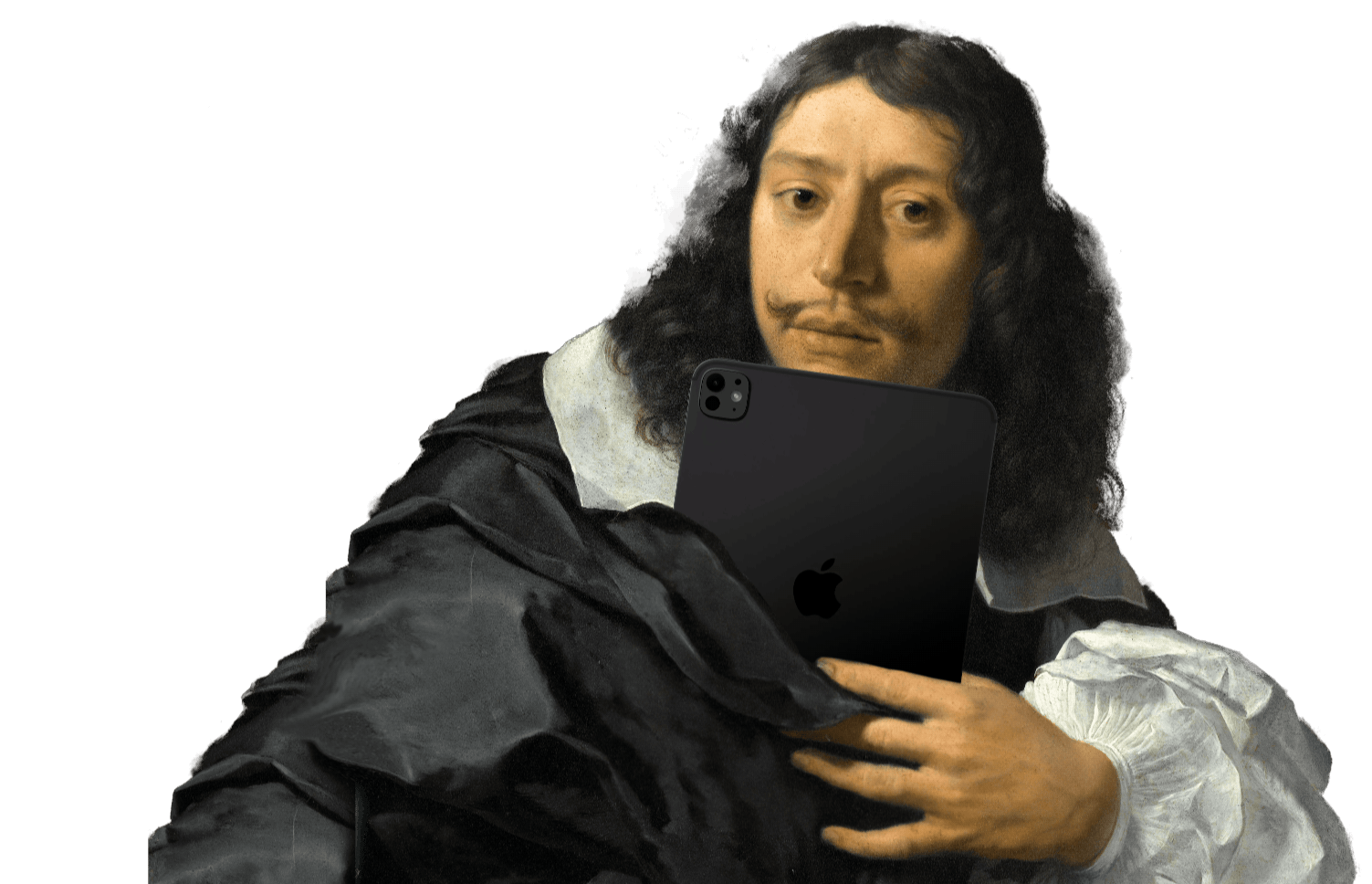 Gentleman holding an iPad