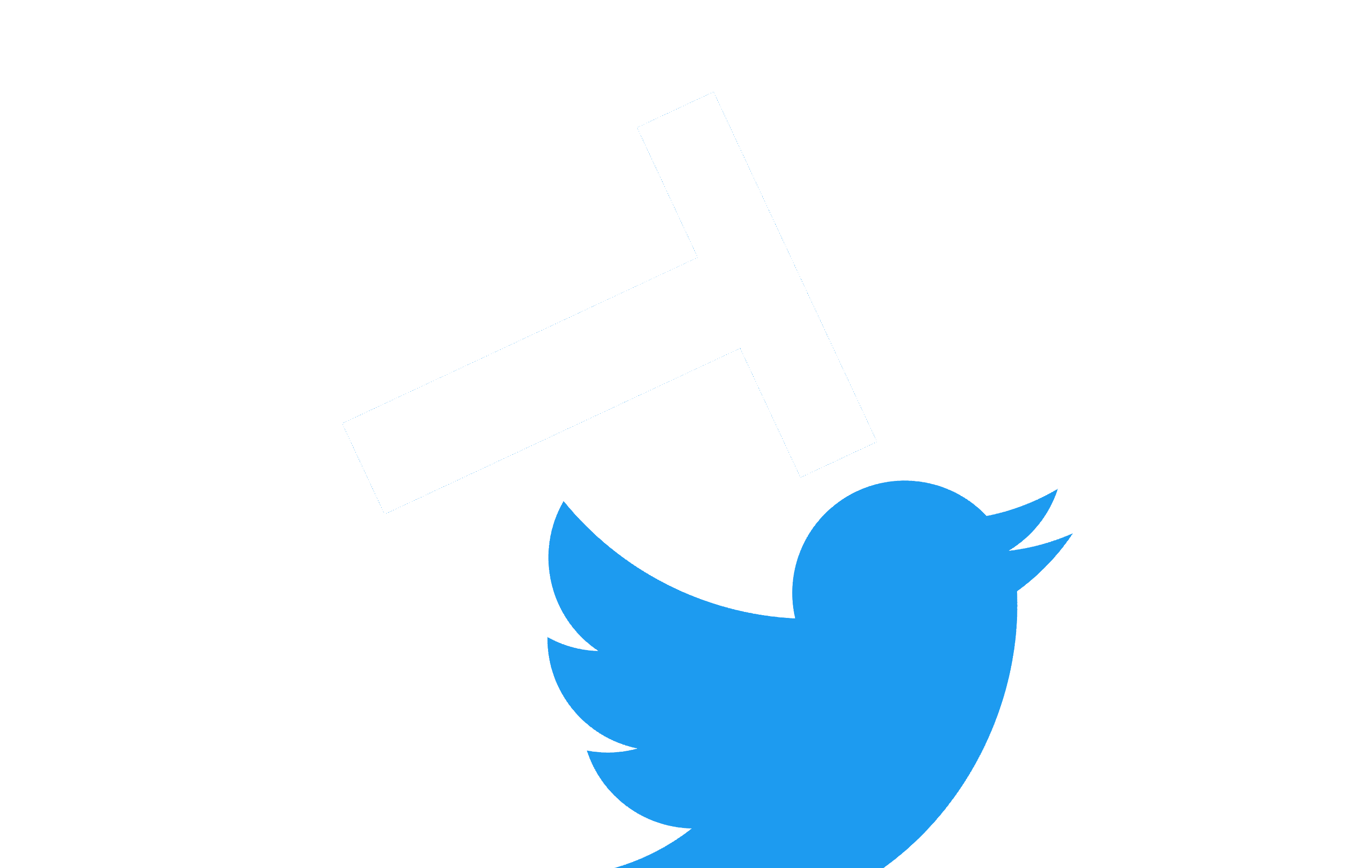 Twitter Bird hit with a T