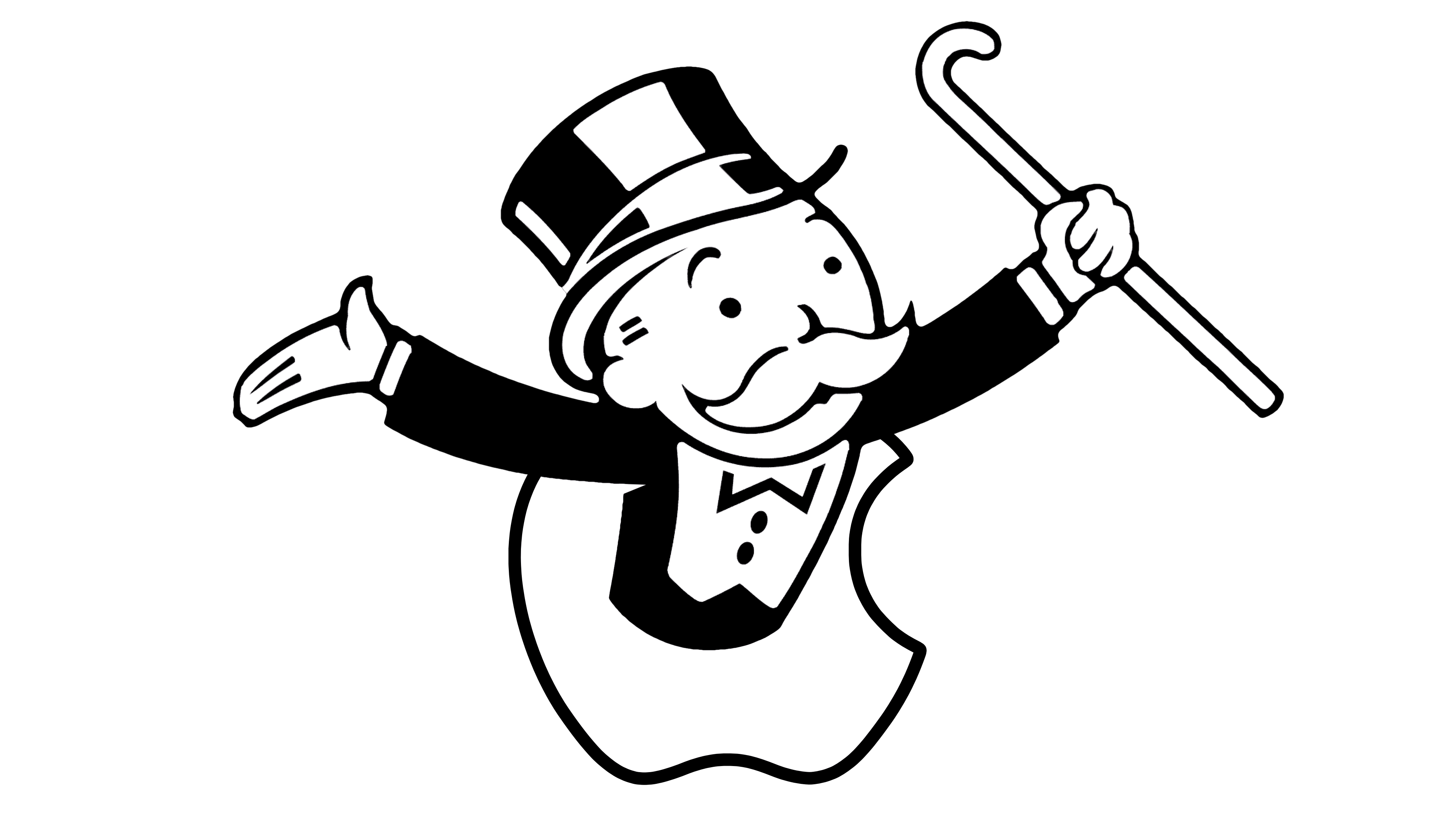 Apple Logo with monopoly mascot