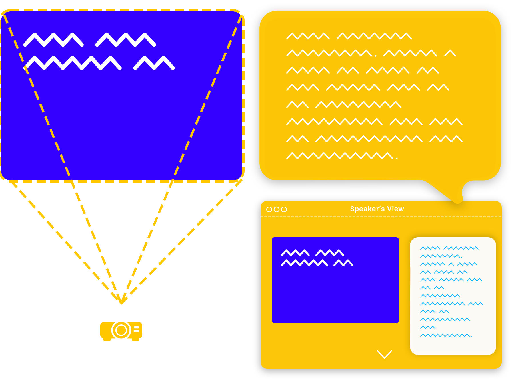 illustration of iA Presenter's teleprompter view