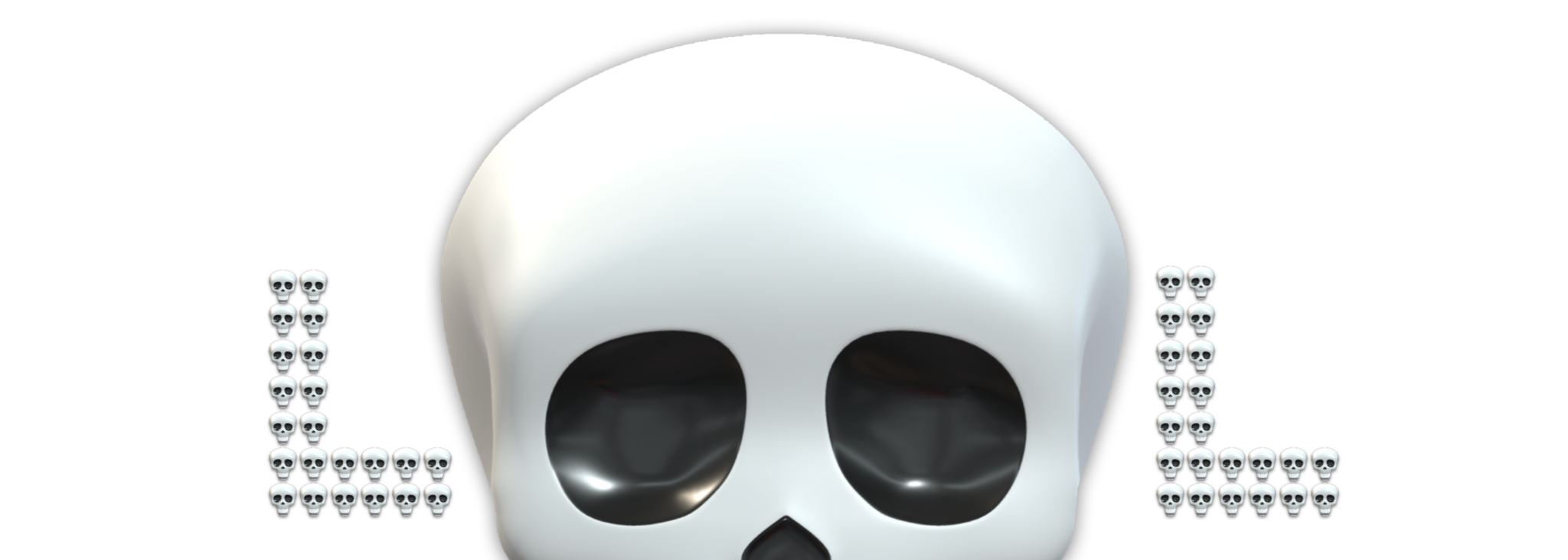 L💀L designing with emoji