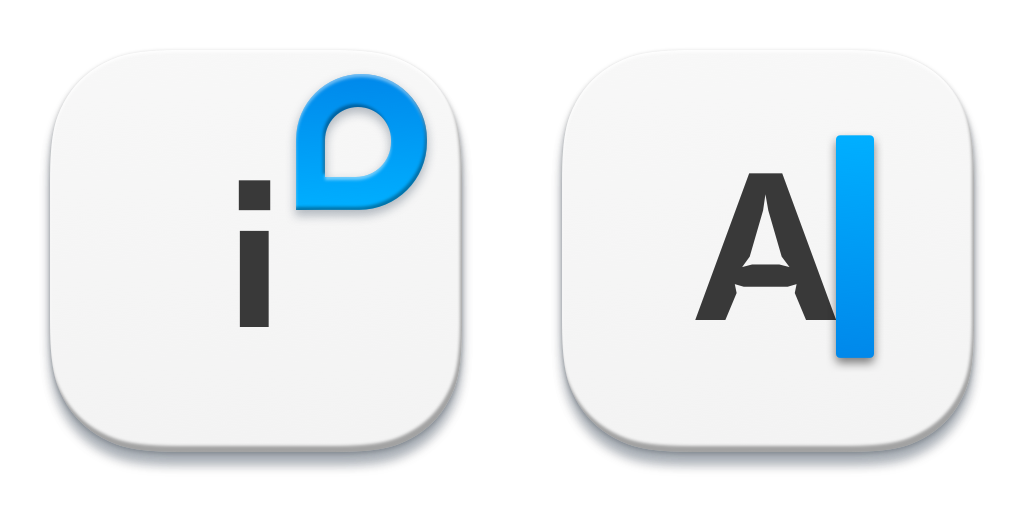 "i" and "a" app icons