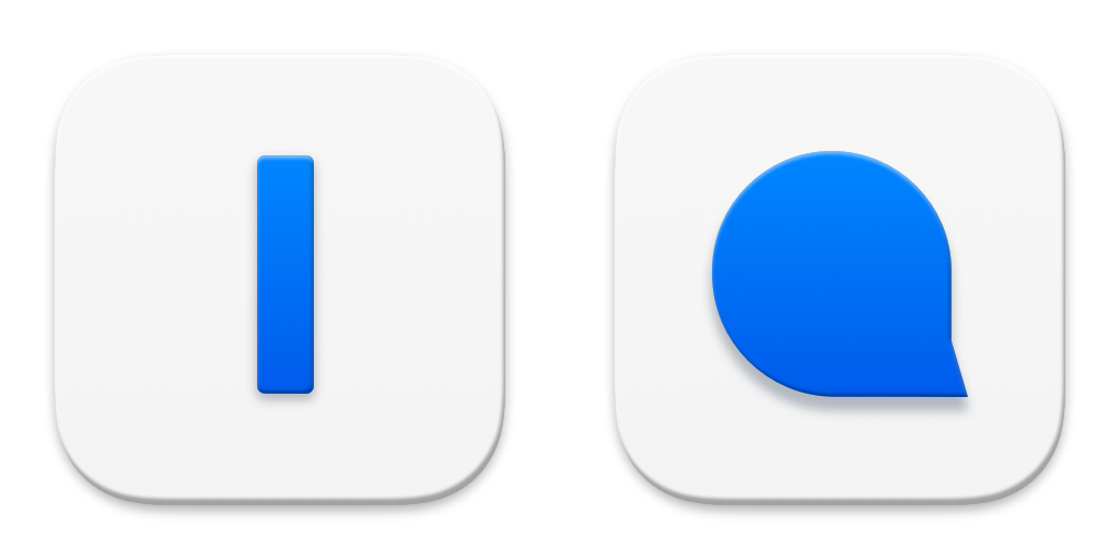 "i" and "a" app icons