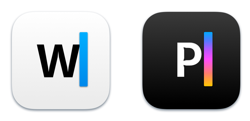 iA Writer and iA Presenter icons side by side