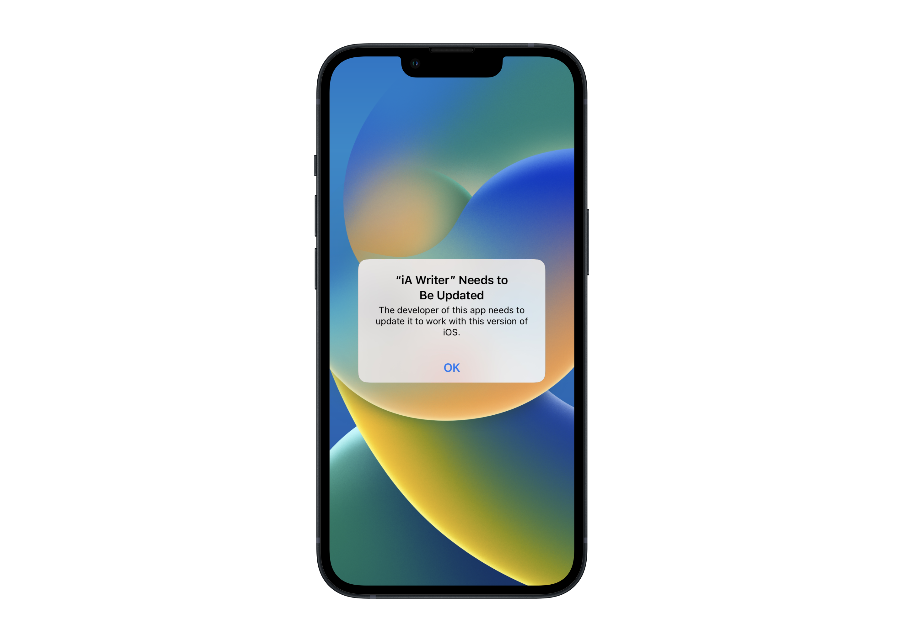 ia writer needs to be updated