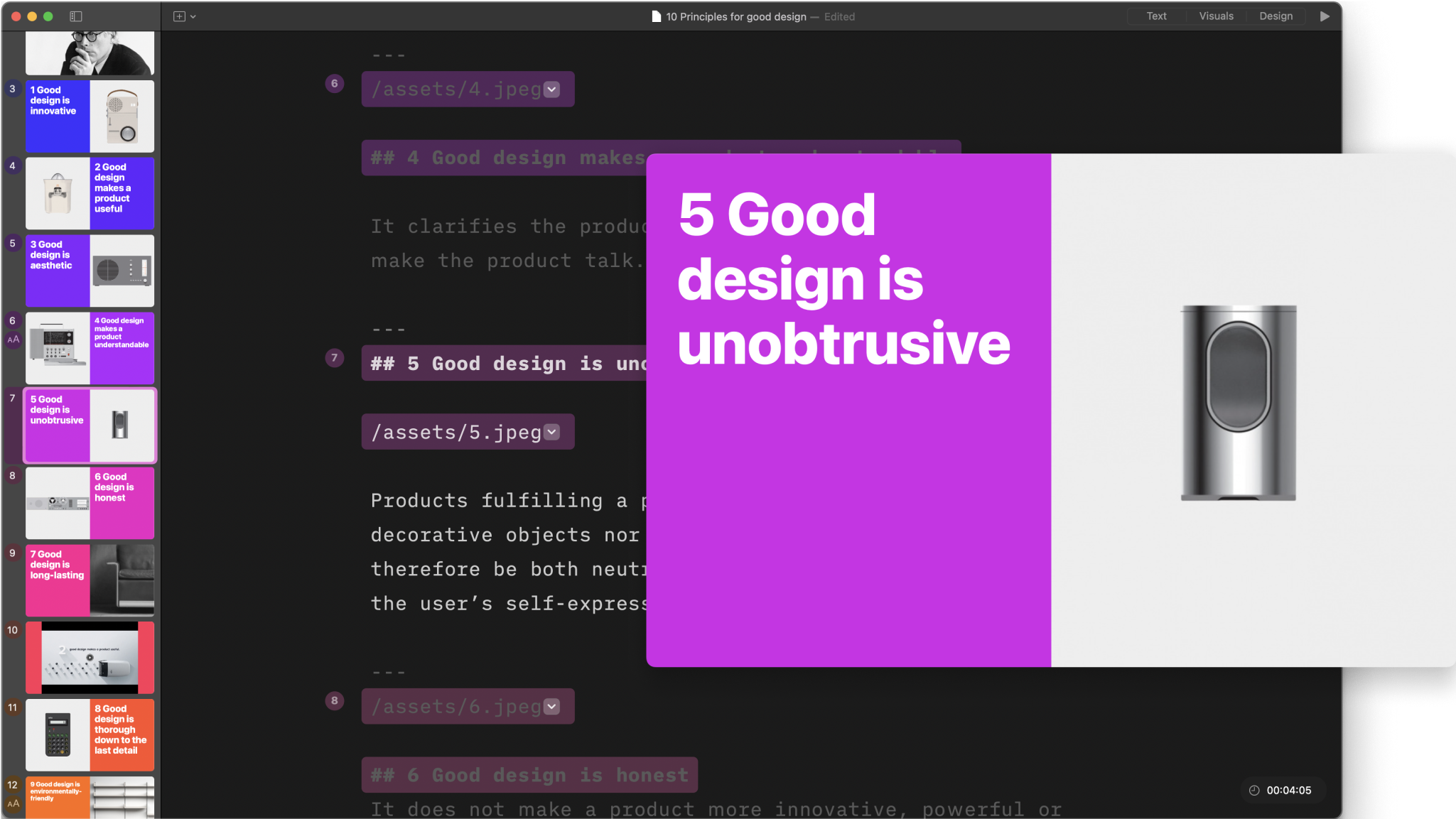 A screenshot showing the Editor opened and the preview window with the same layout as the thumbnail.