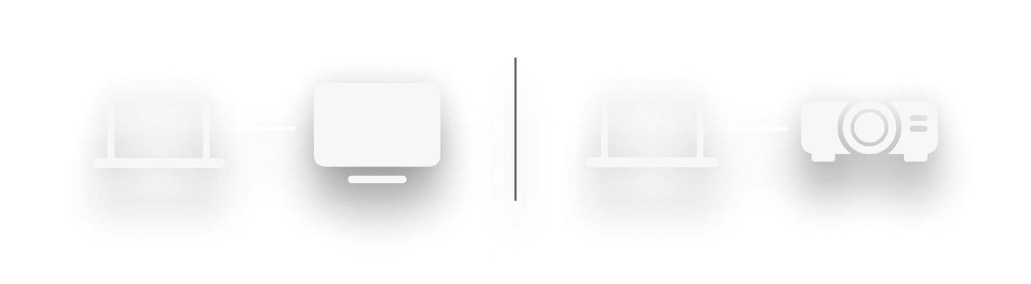 Icons representing wired connections for Macs.