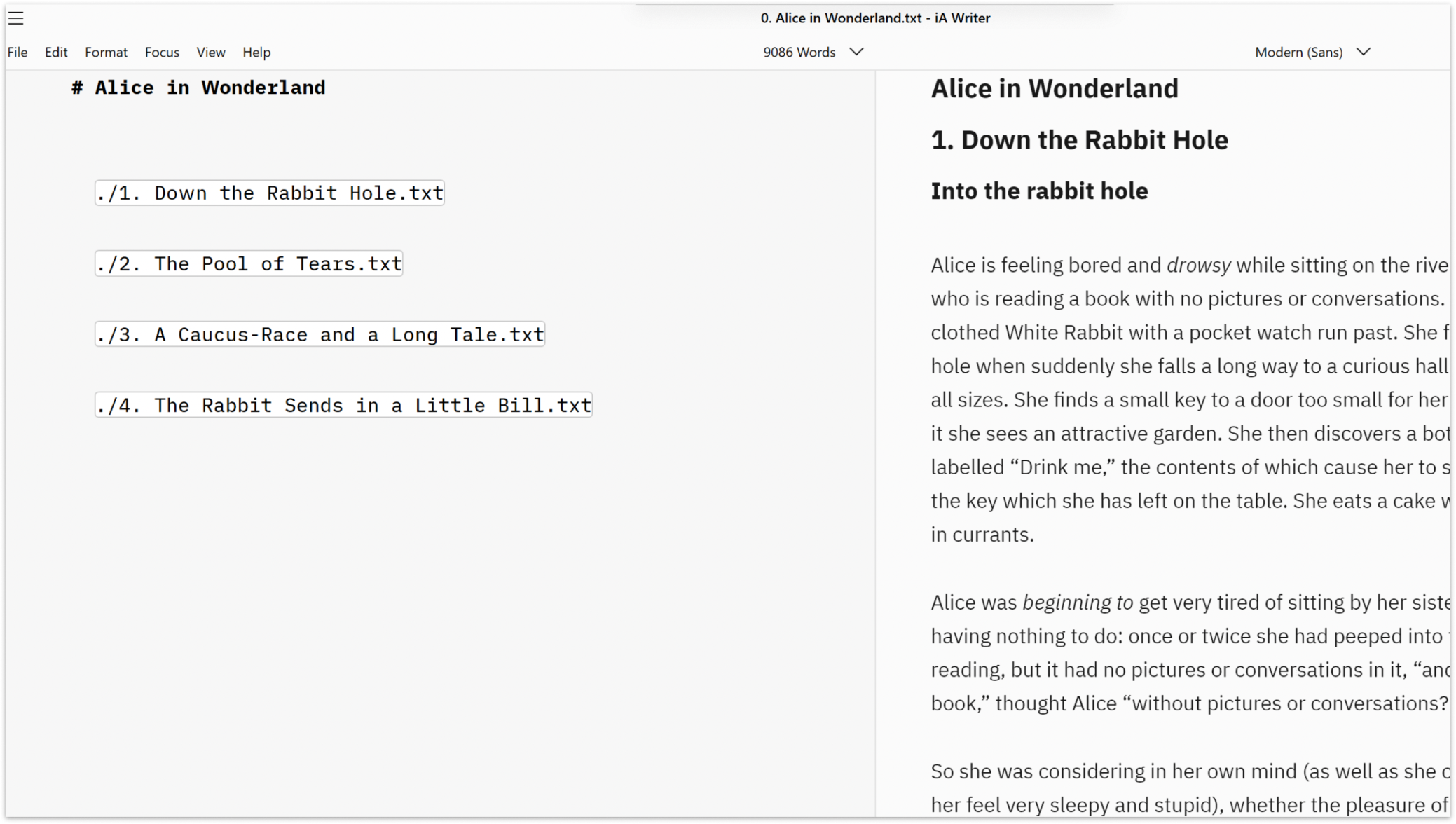 A screenshot of Content blocks in the Editor displayed as full text in Preview.