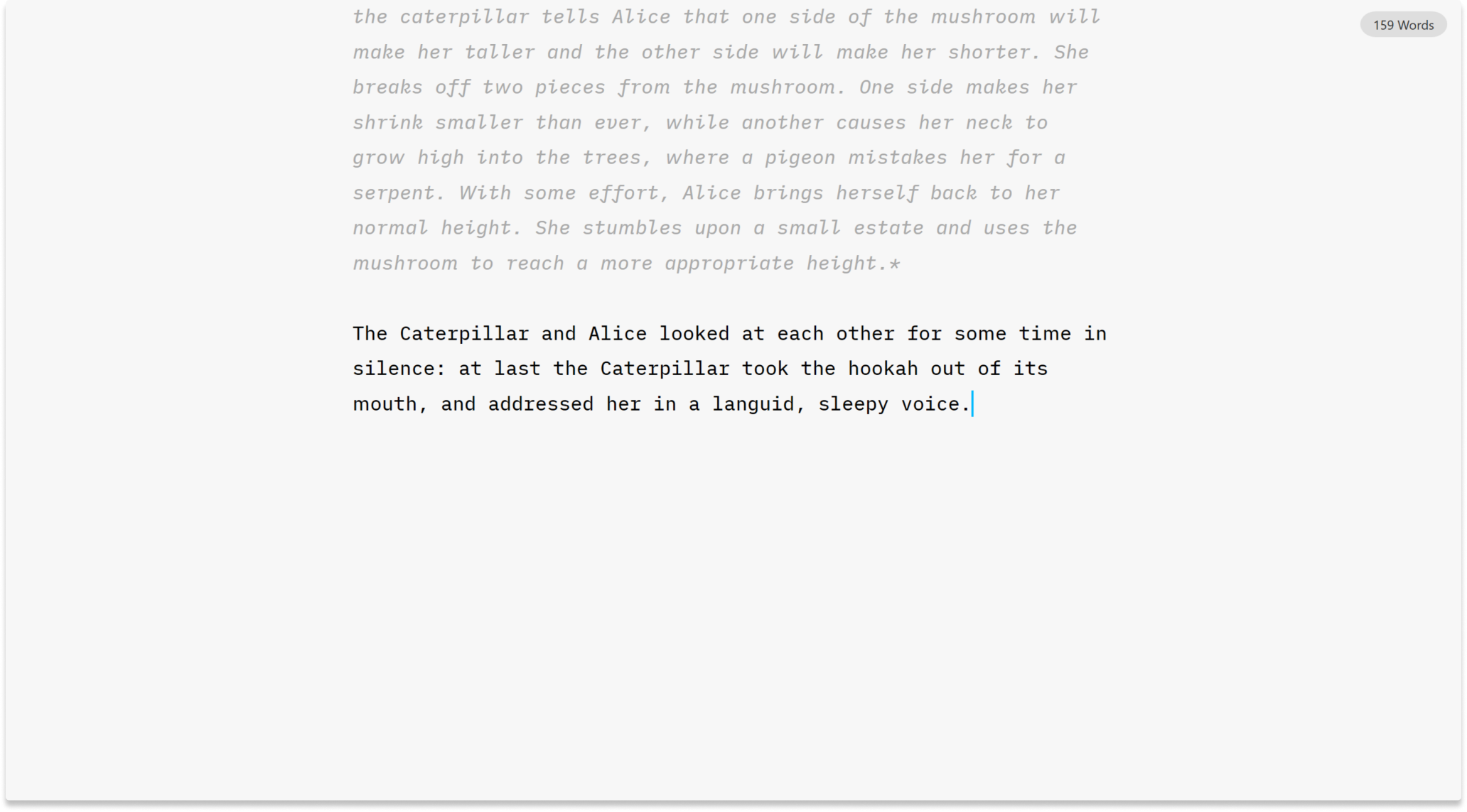 Screenshot of iA Writer Editor in Focus Mode