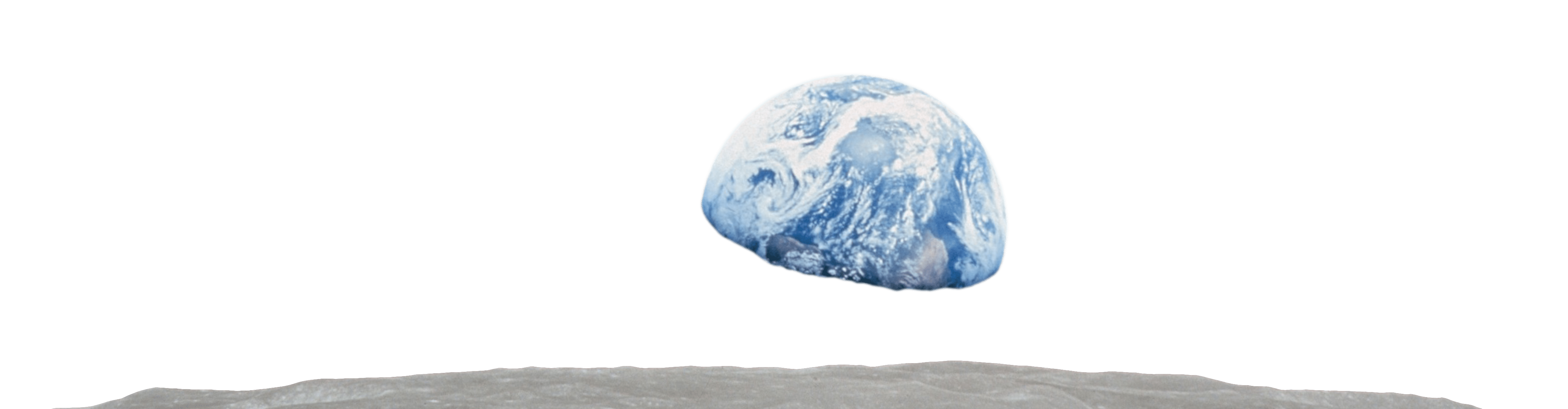 Planet earth from the moon, an iconic image