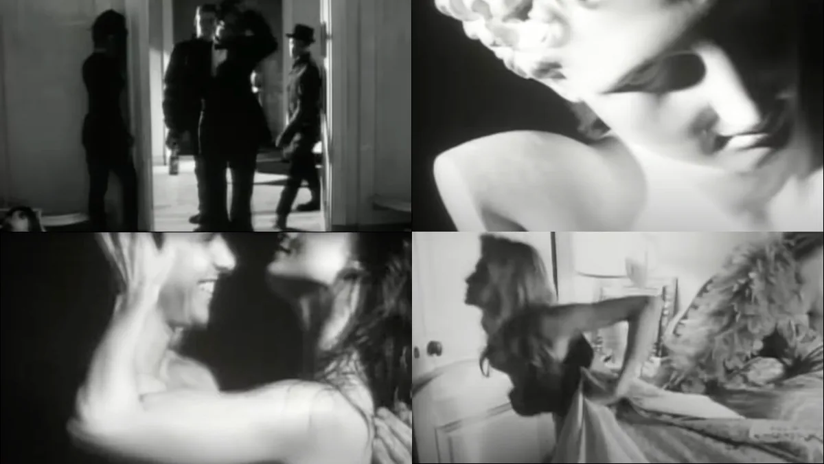 A grid of 4 black and white photos from the 1990 