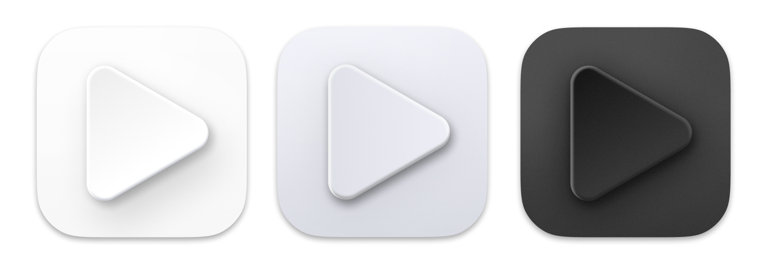 3 iA Presenter icons: black, white and grey rendering of the iA Presenter light switch