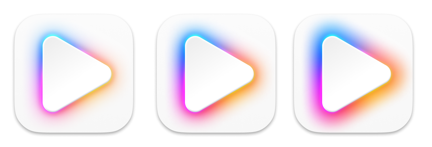 3 iA Presenter Light Mode icons with different background lights.