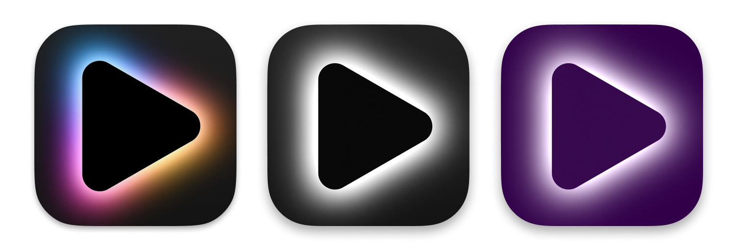 3 iA Presenter icons. Varying use of color and backgrounds.