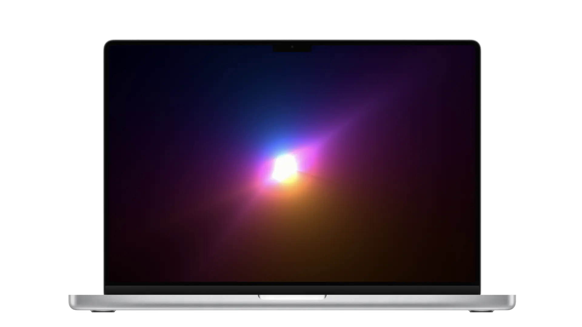 A MacBook showcasing iA Presenter's screensaver