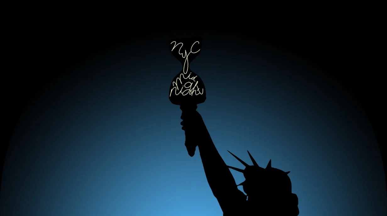NYC Midnight and statue of Liberty