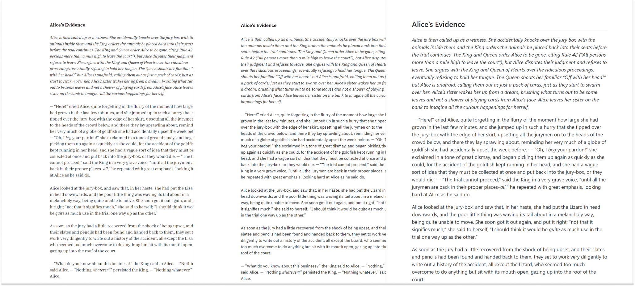 A screenshot of side-by-side Preview with the Classic and Modern templates.