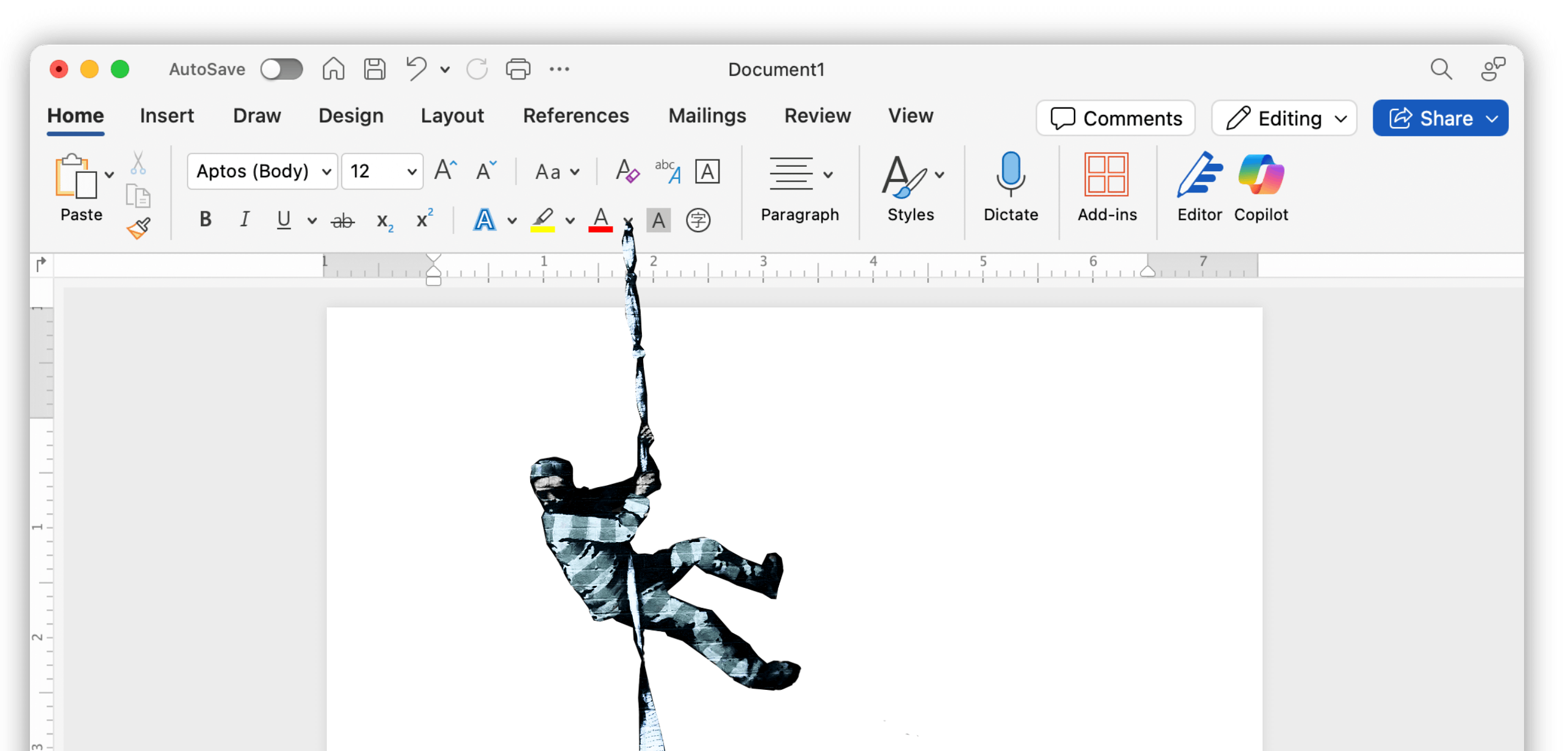 Prisoner breaking out of Microsoft Word UI