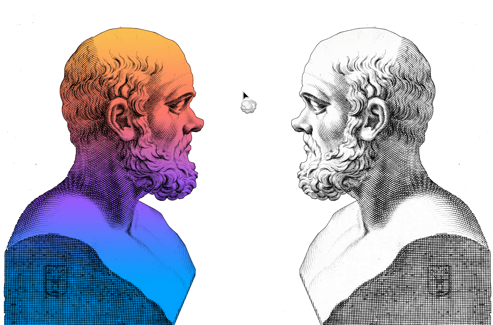 Double Socrates with Poof cloud pointer