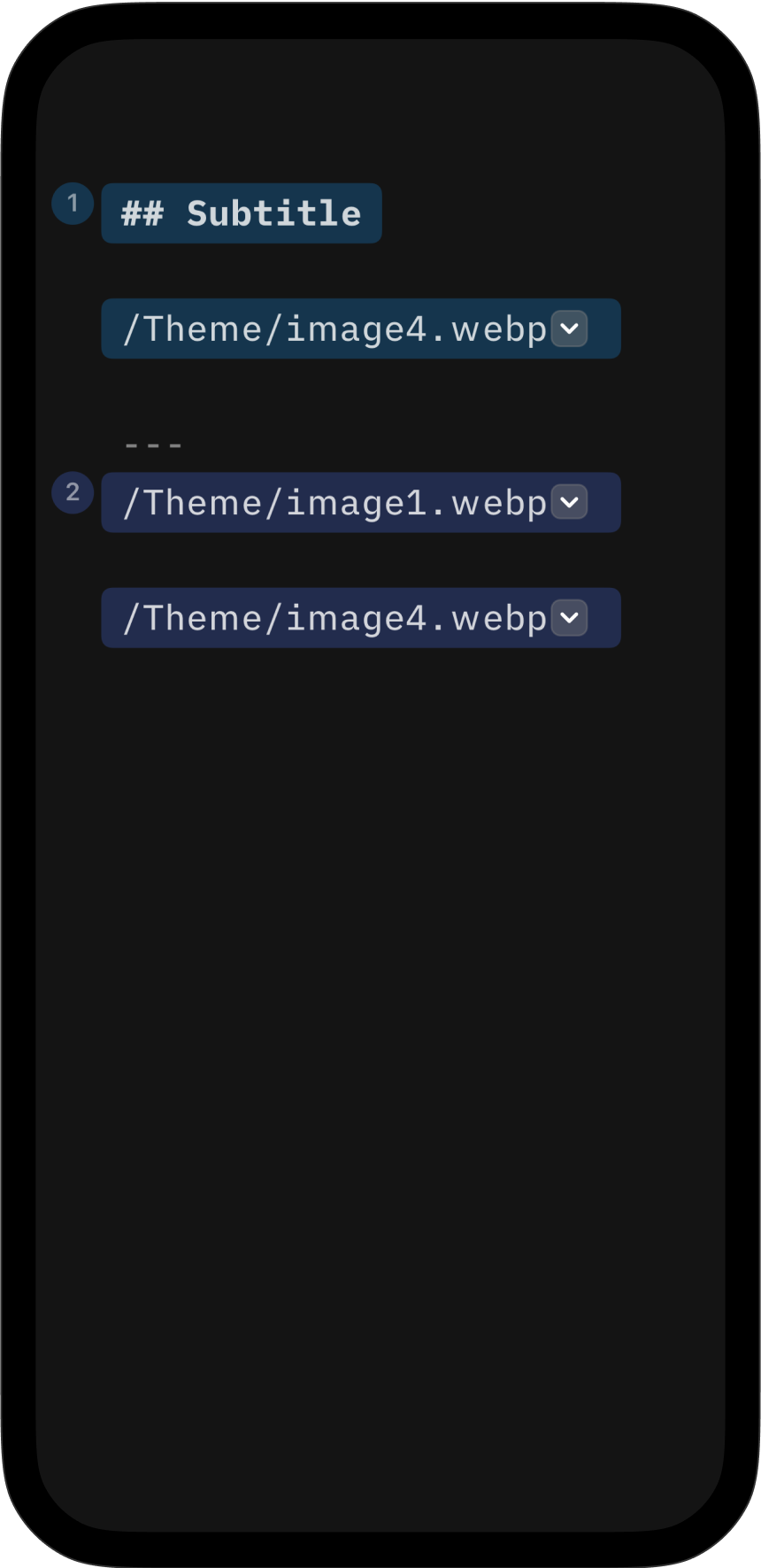 Both elements are arranged horizontally in Presentation Mode.