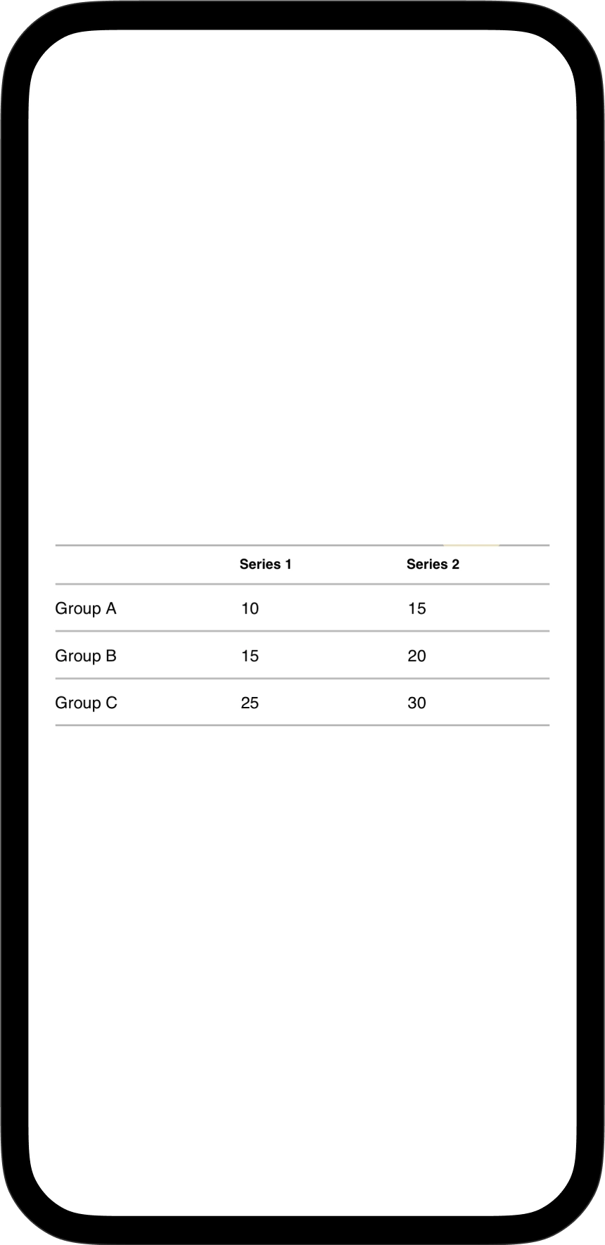 A Markdown table result in Preview. 