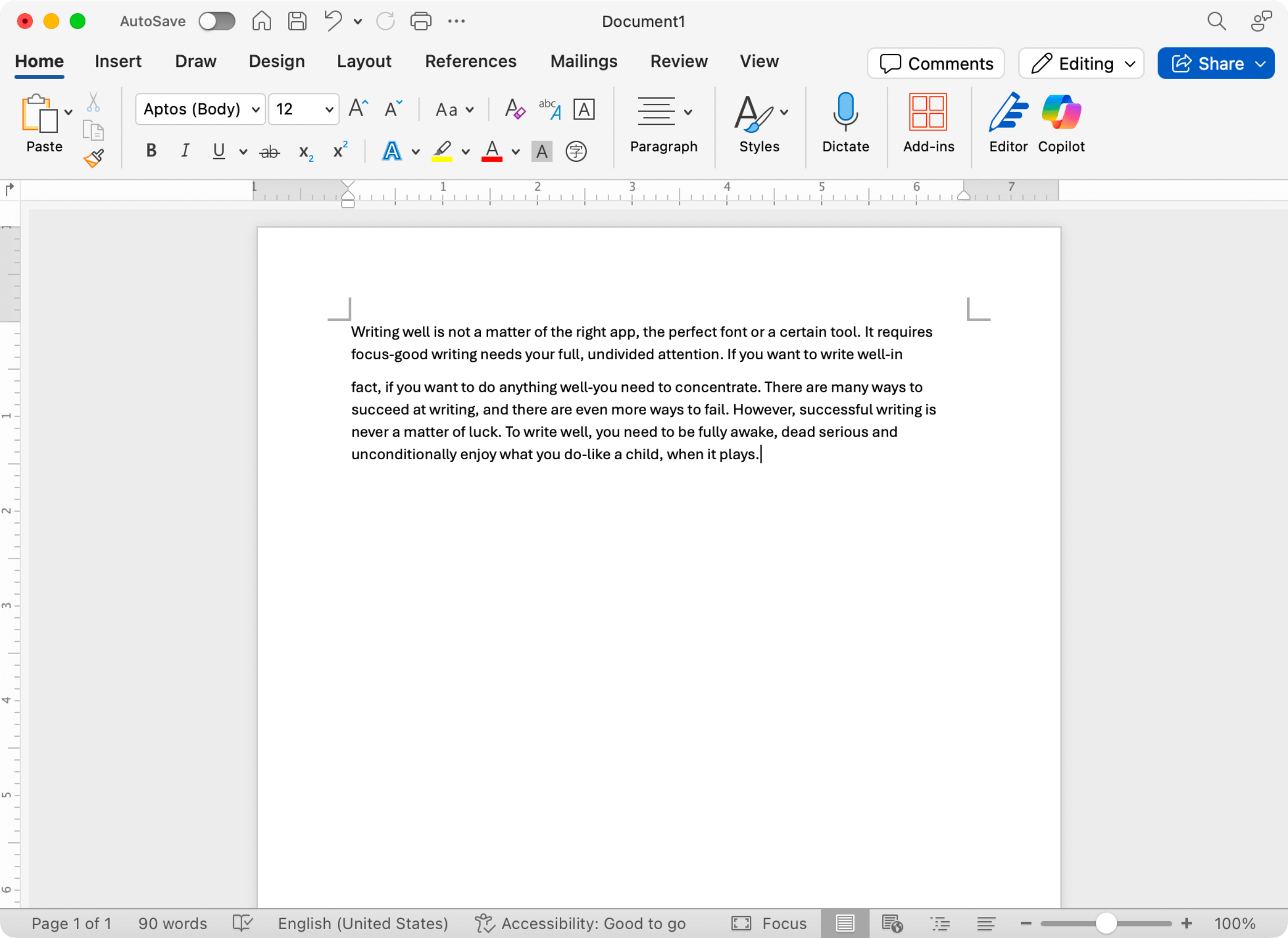 Microsoft Word für macOS