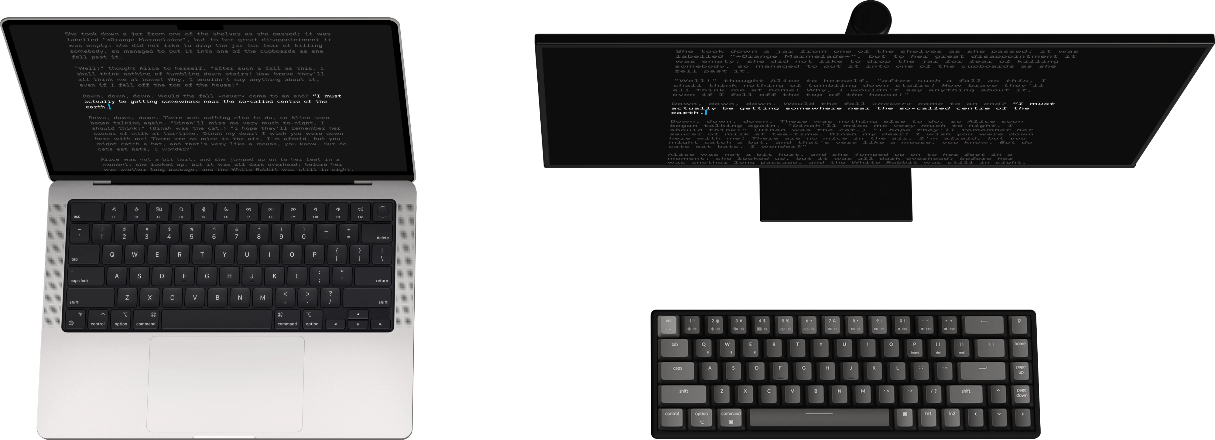 iA Writer displayed on a Mac and PC.